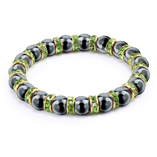 Bracelet Magnétique en Hématite "Force & Puissance"
