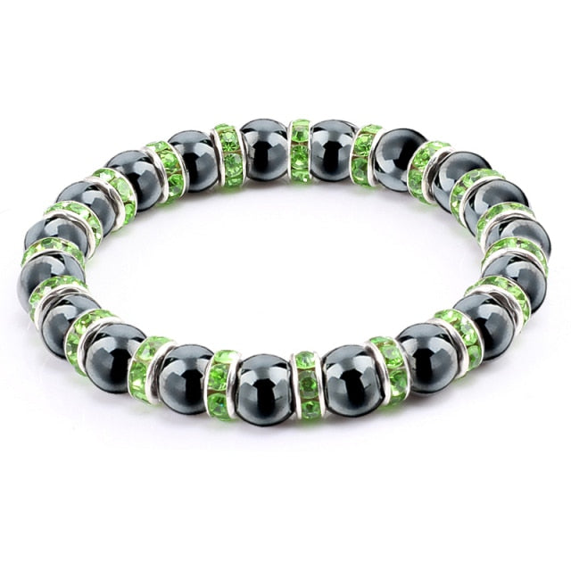 Bracelet Magnétique en Hématite "Force & Puissance"