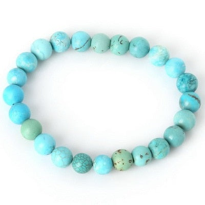 Bracelet en Turquoise bleue "Sérénité & Bien être"