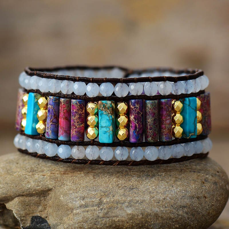 Bracelet Bohémien en Jaspe "Épanouissement & Estime de soi"