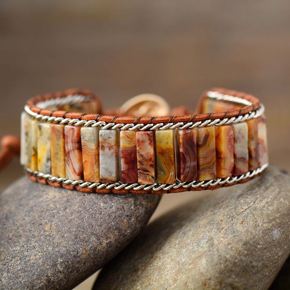 Bracelet Bohémien en Agate "Ancrage & Equilibre"