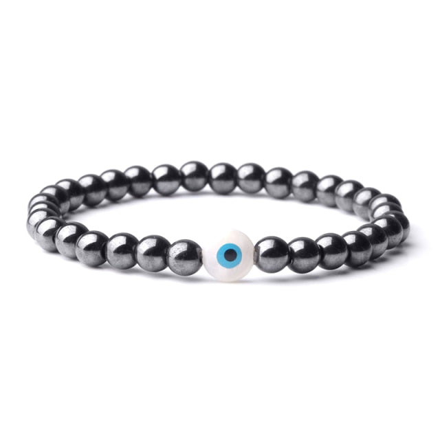 Bracelet Magnétique en Hématite "Force & Puissance"