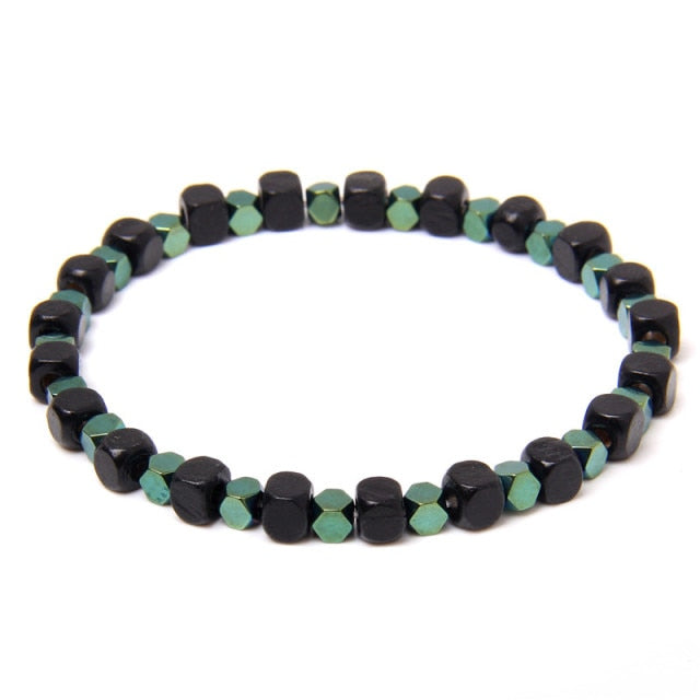 Bracelet en Hématite "Force & Puissance"
