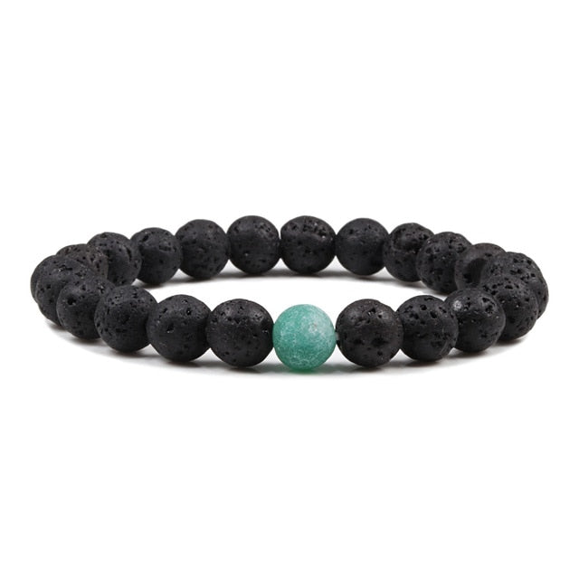 Bracelet en Pierre de lave "Ancrage & Stabilité"