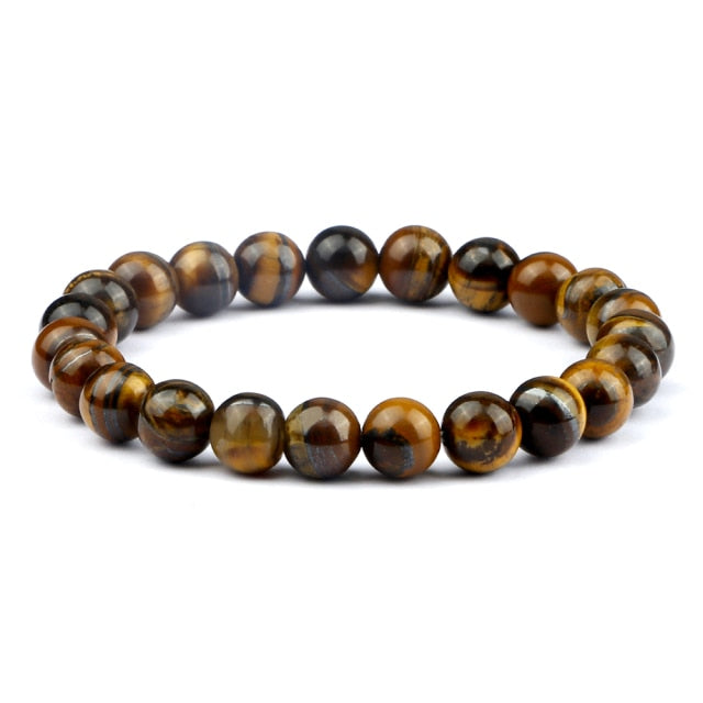 Bracelet Yoga en Oeil de tigre "Courage & Audace"