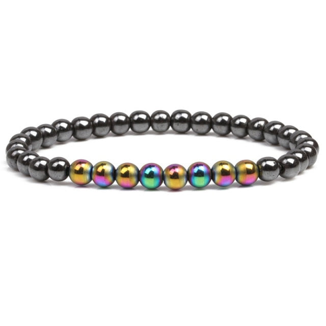 Bracelet Magnétique en Hématite "Force & Puissance"