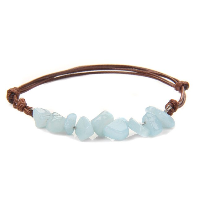 Bracelet Baroque en Aigue Marine "Jeunesse & Guérison"