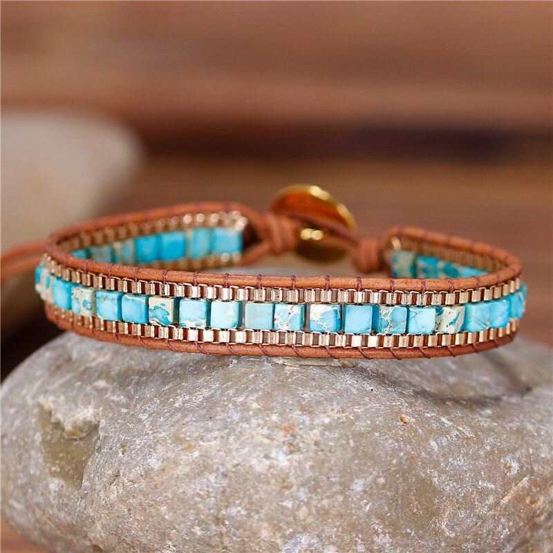 Bracelet Bohémien en Jaspe "Épanouissement & Estime de soi"