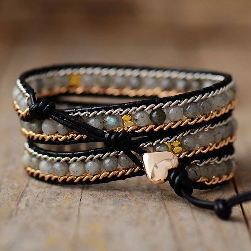 Bracelet Bohémien en Labradorite "Protection & Développement"