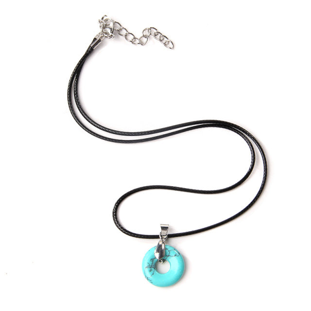 Cordon et son Pendentif Reiki en Turquoise "Stabilité & Empathie"