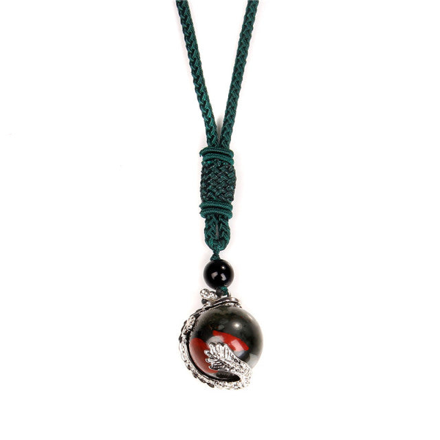 Cordon et son Pendentif Guérison en Oeil de tigre "Courage & Audace"