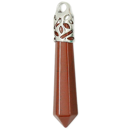 Pendentif Reiki en Jaspe rouge "Force & Spiritualité" - Prisme